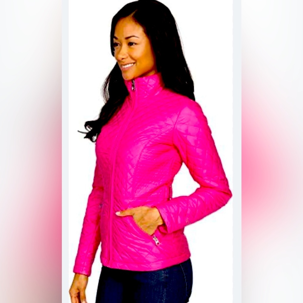Lands' End Women's Bright Pink Puffer Jacket